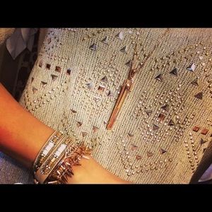 Rebel Pendant Necklace - Rose Gold